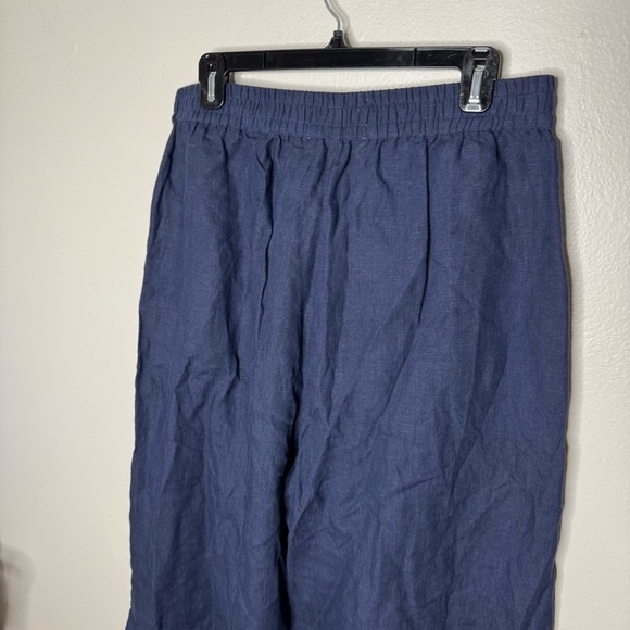 NWT MAMÈNE ESSENTIAL LINEN WIDE LEG PANT NAVY BLUE - Picture 7 of 14